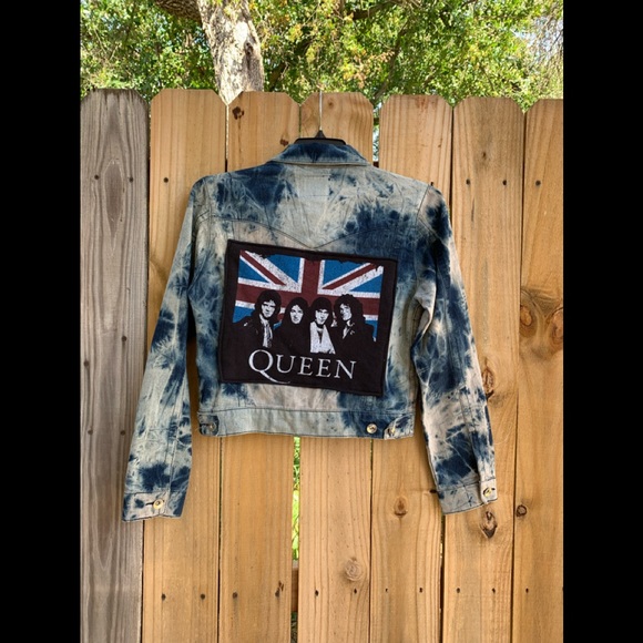 Jackets & Blazers - Custom reworked Queen band jean jacket.